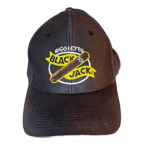 Vintage Rigo-Letto Black Jack Cigar Tobacciana Snapback Cap OSFM